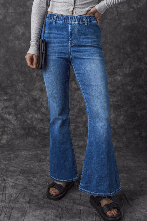 Southern Belle Elastic High Waist Flare Denim Jeans