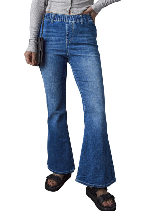 Southern Belle Elastic High Waist Flare Denim Jeans