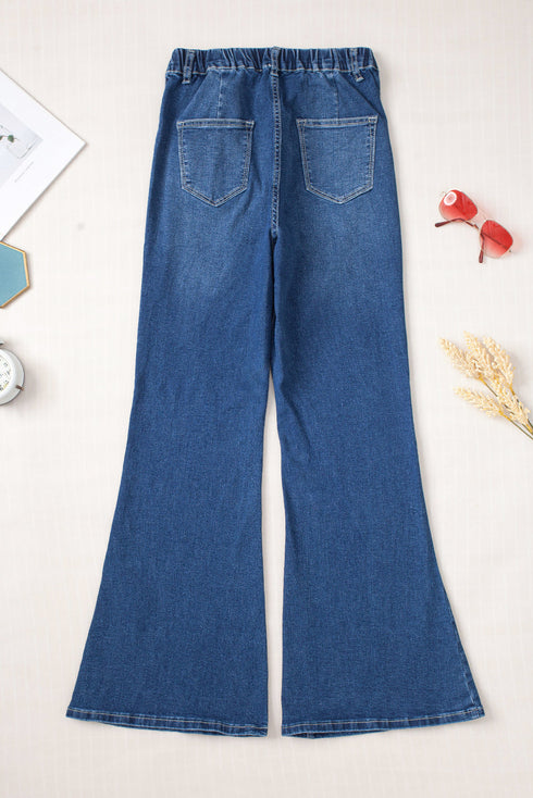 Southern Belle Elastic High Waist Flare Denim Jeans