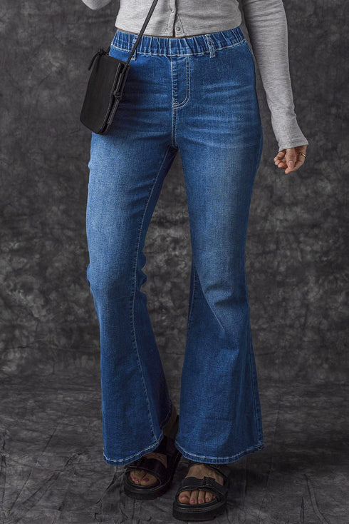 Southern Belle Elastic High Waist Flare Denim Jeans