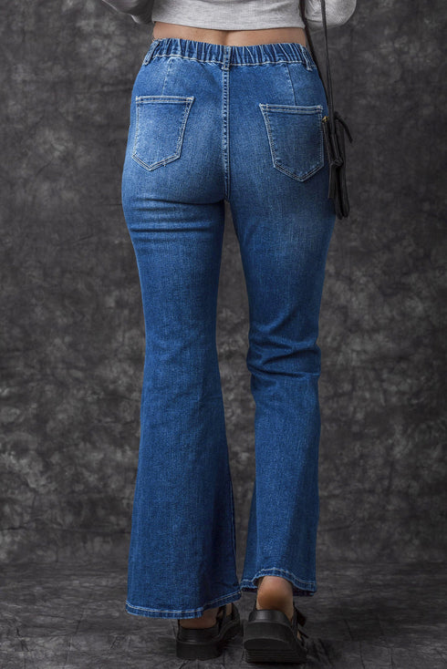 Southern Belle Elastic High Waist Flare Denim Jeans