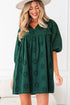 Southern Belle Embroidered Eyelet Puff Sleeve Mini Dress