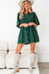 Southern Belle Embroidered Eyelet Puff Sleeve Mini Dress