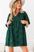 Southern Belle Embroidered Eyelet Puff Sleeve Mini Dress