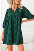 Southern Belle Embroidered Eyelet Puff Sleeve Mini Dress
