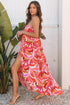 Southern Belle Floral High Low Bandeau Midi Dress