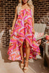 Southern Belle Floral High Low Bandeau Midi Dress