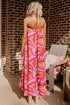 Southern Belle Floral High Low Bandeau Midi Dress