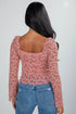 Southern Belle Floral Lace Drawstring Knot Blouse