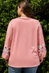 Southern Belle Floral Patchwork Applique Plus Size Sweatshirt