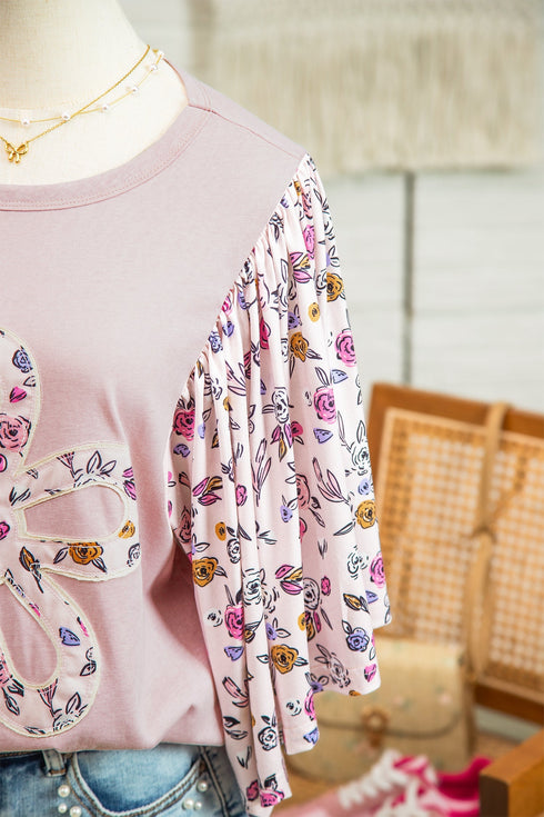 Southern Belle Floral Patchwork Flowy Half Sleeve Blouse