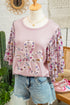 Southern Belle Floral Patchwork Flowy Half Sleeve Blouse