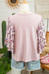 Southern Belle Floral Patchwork Flowy Half Sleeve Blouse