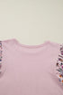 Southern Belle Floral Patchwork Flowy Half Sleeve Blouse