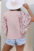 Southern Belle Floral Patchwork Flowy Half Sleeve Blouse