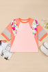 Southern Belle Floral Patchwork Raglan Half Sleeve Top