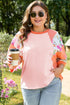 Southern Belle Floral Patchwork Raglan Half Sleeve Top