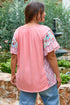 Southern Belle Floral Patchwork Ruffle Sleeve Blouse