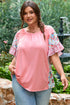 Southern Belle Floral Patchwork Ruffle Sleeve Blouse