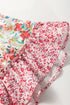 Southern Belle Floral Patchwork Ruffle Sleeve Blouse
