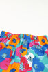 Southern Belle Floral Print Drawstring Elastic Waist Casual Shorts
