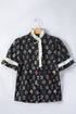 Southern Belle Floral Print Frilled Trim Short Sleeve Blouse