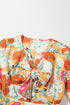 Southern Belle Floral Print Front Tie Romper