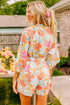 Southern Belle Floral Print Front Tie Romper