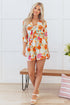 Southern Belle Floral Print Front Tie Romper