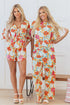 Southern Belle Floral Print Front Tie Romper