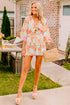 Southern Belle Floral Print Front Tie Romper