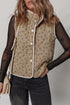 Southern Belle Floral Print Quilted Concealed Button Vest