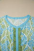 Southern Belle Floral Print Ruffled Half Sleeve Blouse