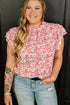 Southern Belle Floral Print Ruffled Sleeve Frill Top