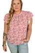 Southern Belle Floral Print Ruffled Sleeve Frill Top
