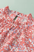 Southern Belle Floral Print Ruffled Sleeve Frill Top