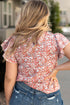 Southern Belle Floral Print Ruffled Sleeve Frill Top