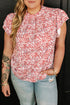 Southern Belle Floral Print Ruffled Sleeve Frill Top