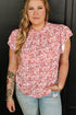 Southern Belle Floral Print Ruffled Sleeve Frill Top