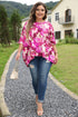 Southern Belle Floral Print Short Sleeve Blouse