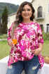 Southern Belle Floral Print Short Sleeve Blouse