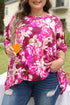 Southern Belle Floral Print Short Sleeve Blouse