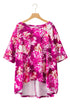 Southern Belle Floral Print Short Sleeve Blouse
