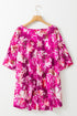Southern Belle Floral Print Short Sleeve Blouse
