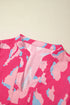 Southern Belle Floral Print Smocked Puff Sleeve V Neck Blouse