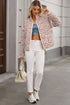 Southern Belle Floral Print Stand Neck Pocketed Jacket