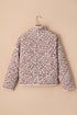 Southern Belle Floral Print Stand Neck Pocketed Jacket
