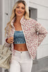 Southern Belle Floral Print Stand Neck Pocketed Jacket