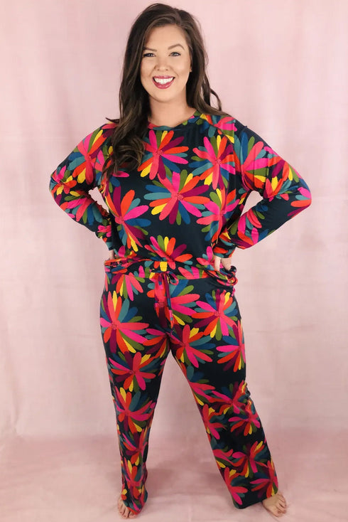 Southern Belle Floral Print Wide Leg Loungewear