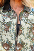 Southern Belle Floral Print Zip Up Collared Jacket